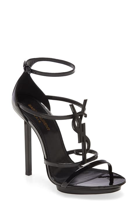 ysl black open toe heels|YSL heels black price.